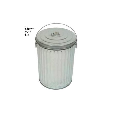 Wittco Witt Industries Outdoor Galvanized Steel Corrosion Resistant Trash Can, 10 Gallon, Silver 10GPC